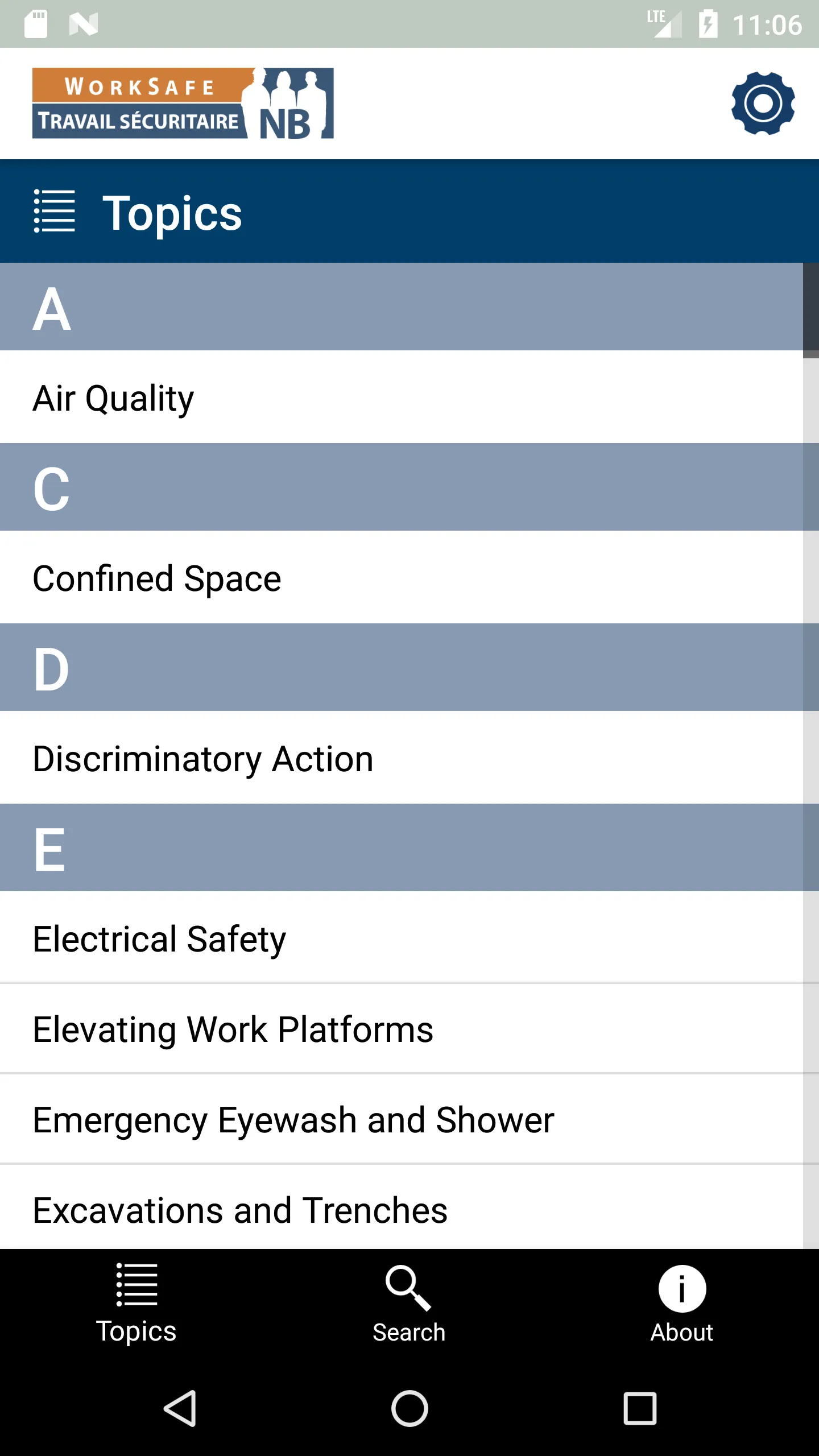 NB OHS Guide / Guide de SST NB | Indus Appstore | Screenshot