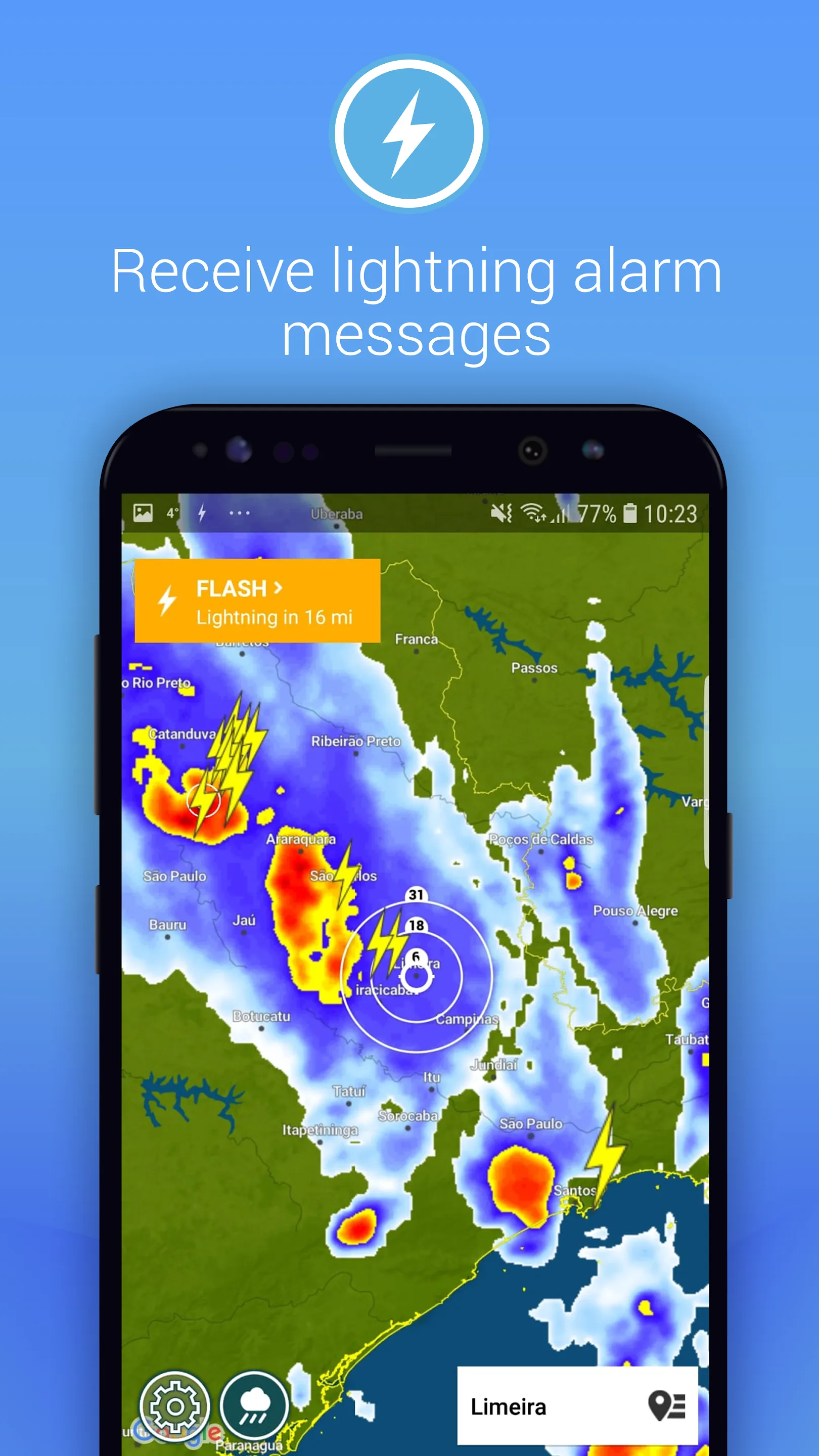 Lightning Alarm Weatherplaza | Indus Appstore | Screenshot