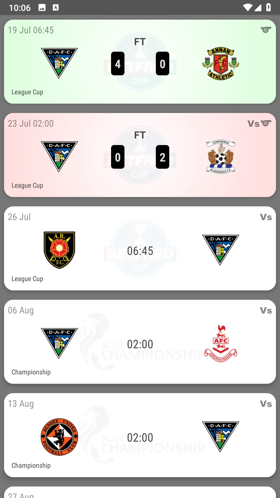 Dunfermline Athletic Fan App | Indus Appstore | Screenshot