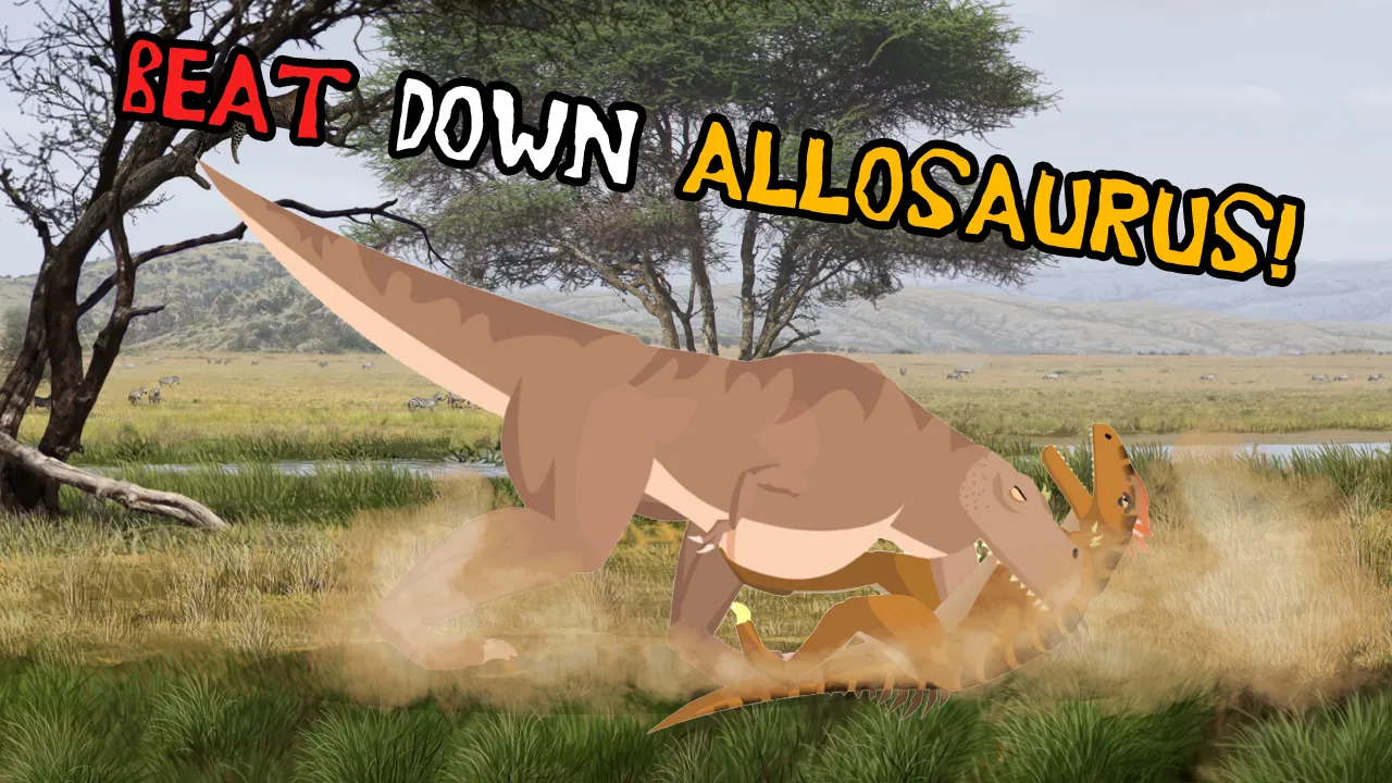 T-Rex Fights Allosaurus | Indus Appstore | Screenshot