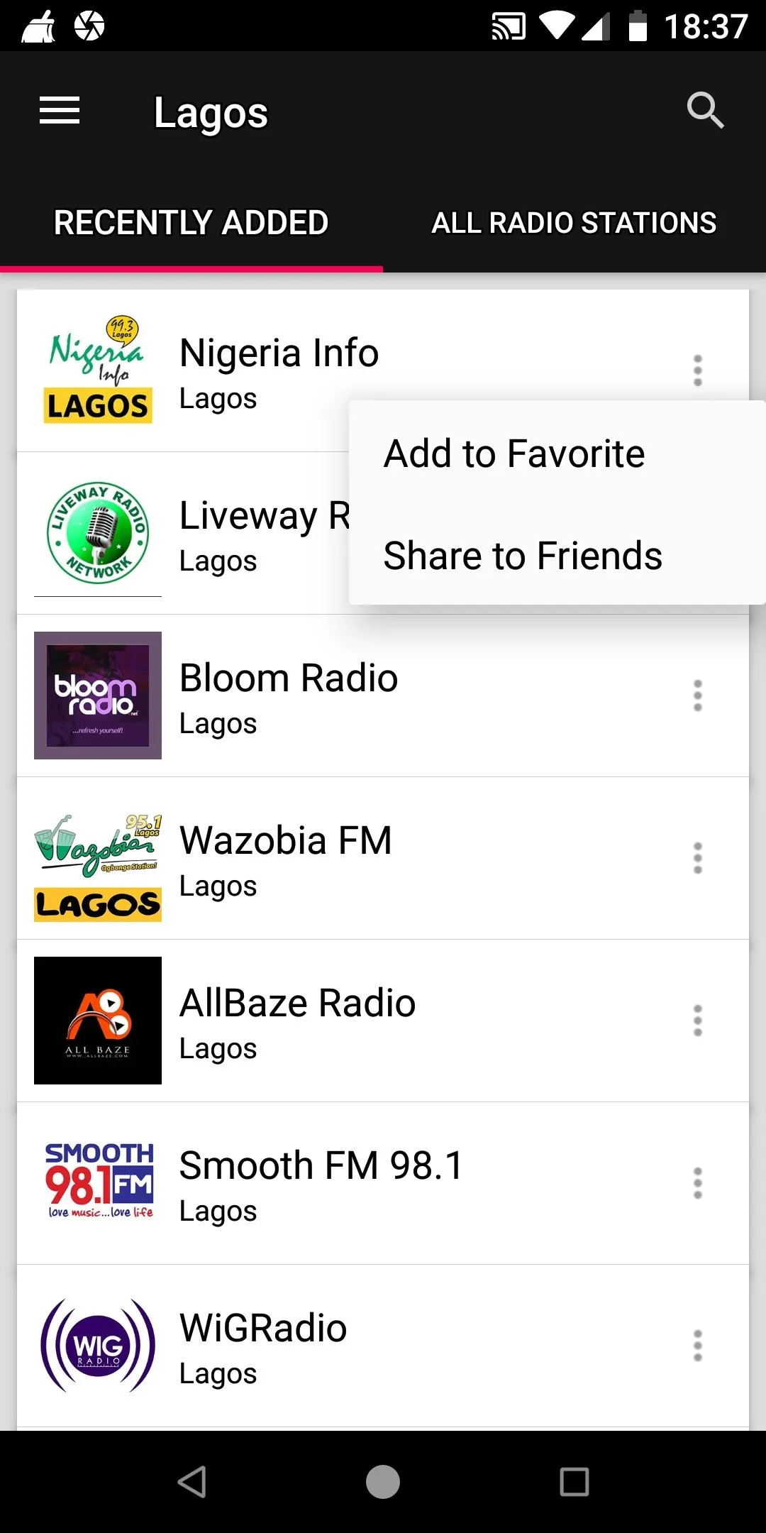 Lagos Radio Stations - Nigeria | Indus Appstore | Screenshot