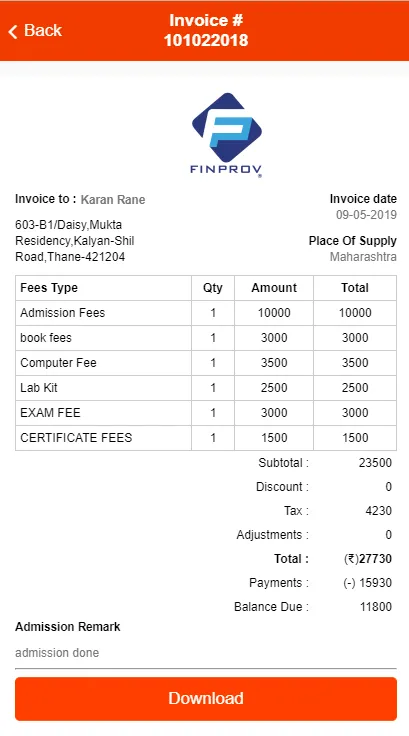 Finprov Student Connect | Indus Appstore | Screenshot