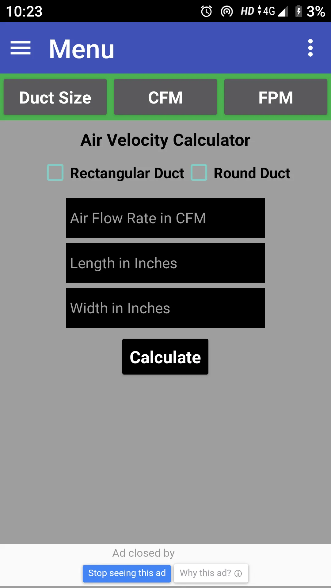 Duct Calculator | Indus Appstore | Screenshot