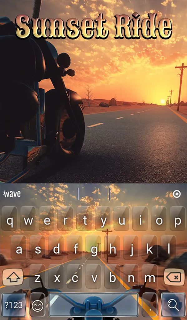 Sunset Ride Animated Keyboard | Indus Appstore | Screenshot