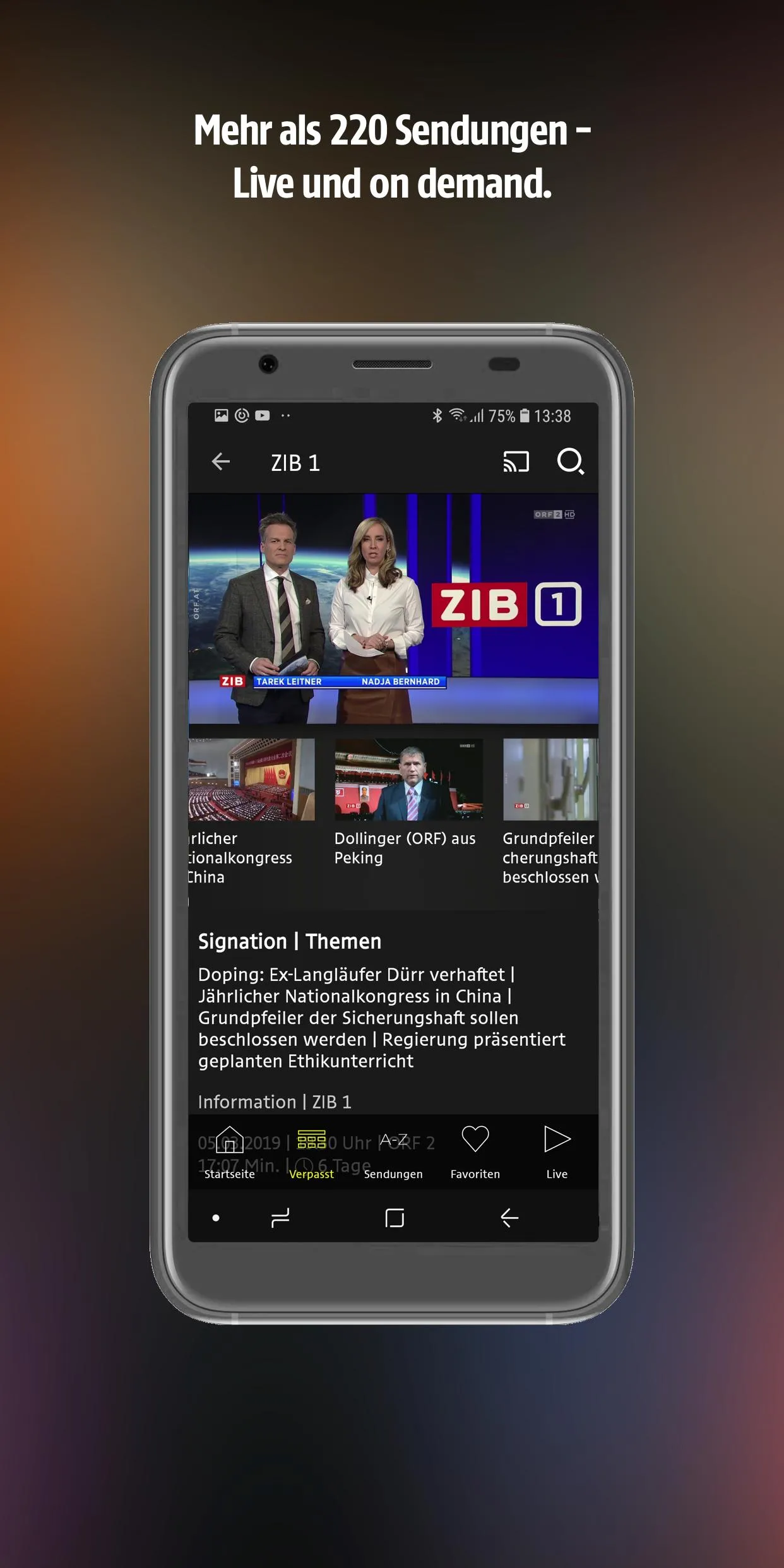 ORF TVthek: Video on demand | Indus Appstore | Screenshot