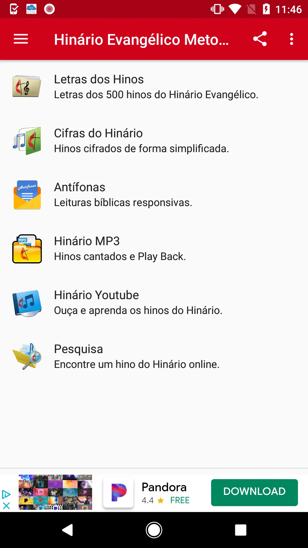 Hinário Evangélico Metodista | Indus Appstore | Screenshot