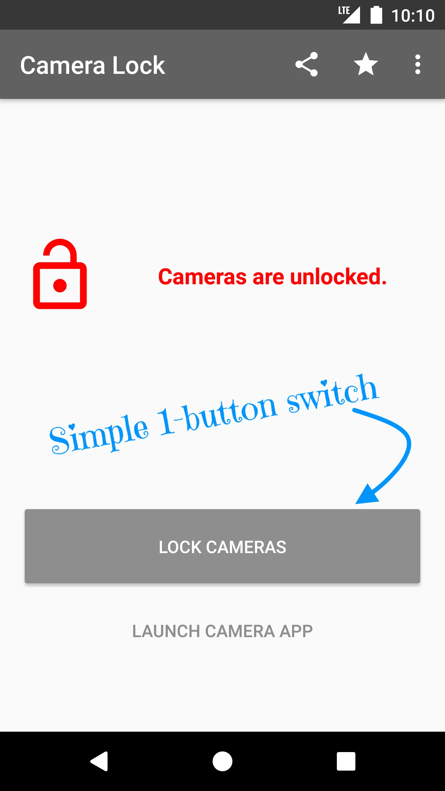 Camera Lock | Indus Appstore | Screenshot