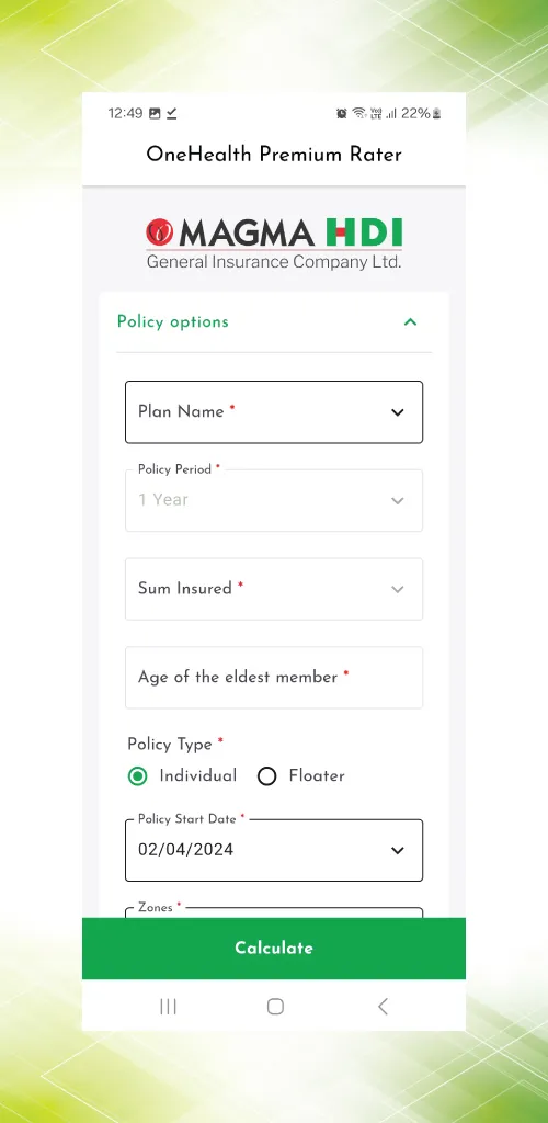 OneHealth Premium Rater | Indus Appstore | Screenshot