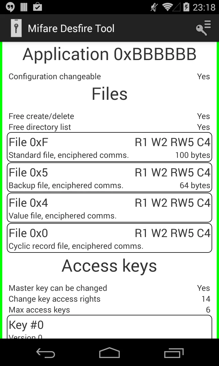 MIFARE DESFire EV1 NFC Tool | Indus Appstore | Screenshot