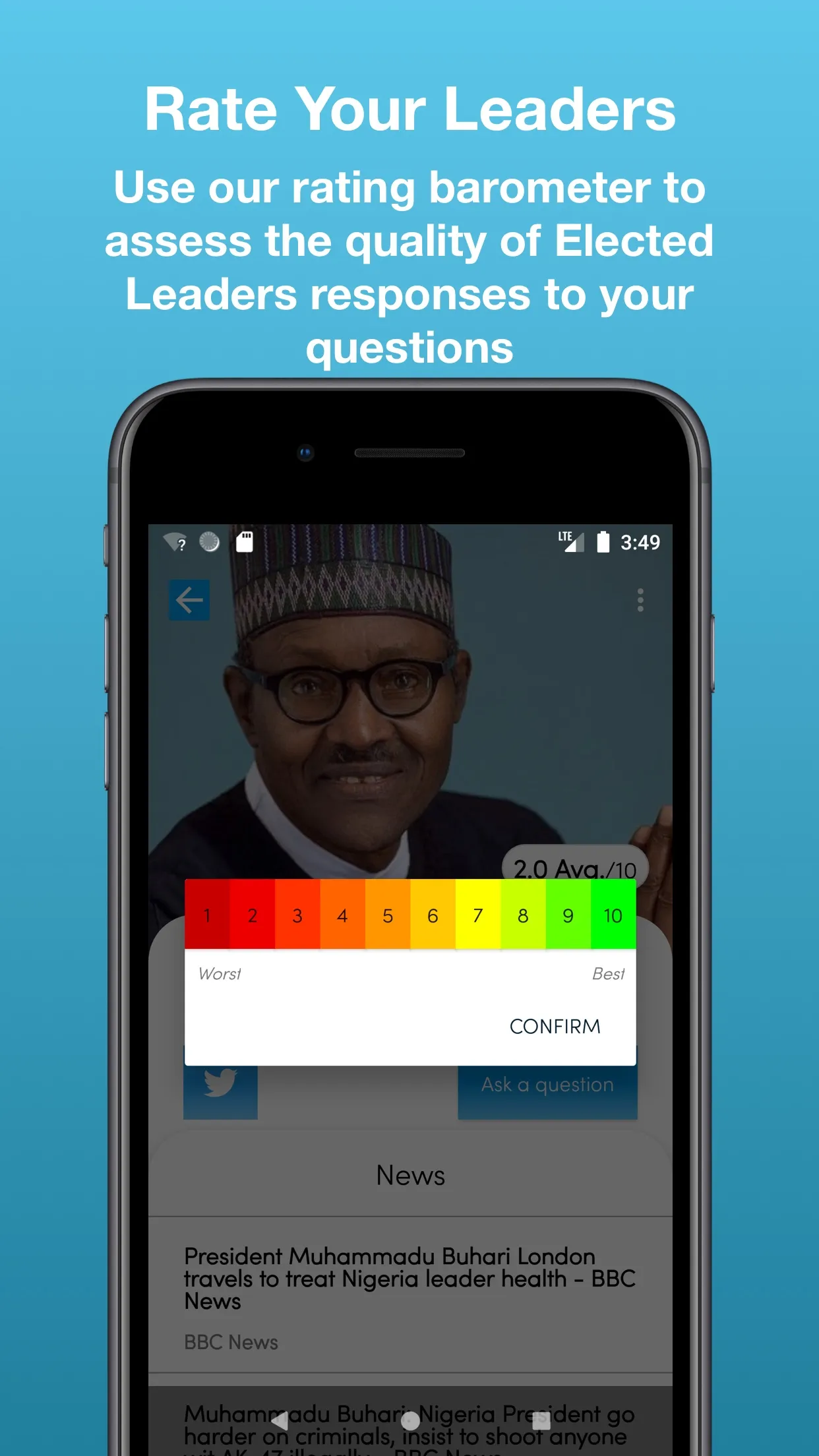 Rate Your Leader NG | Indus Appstore | Screenshot