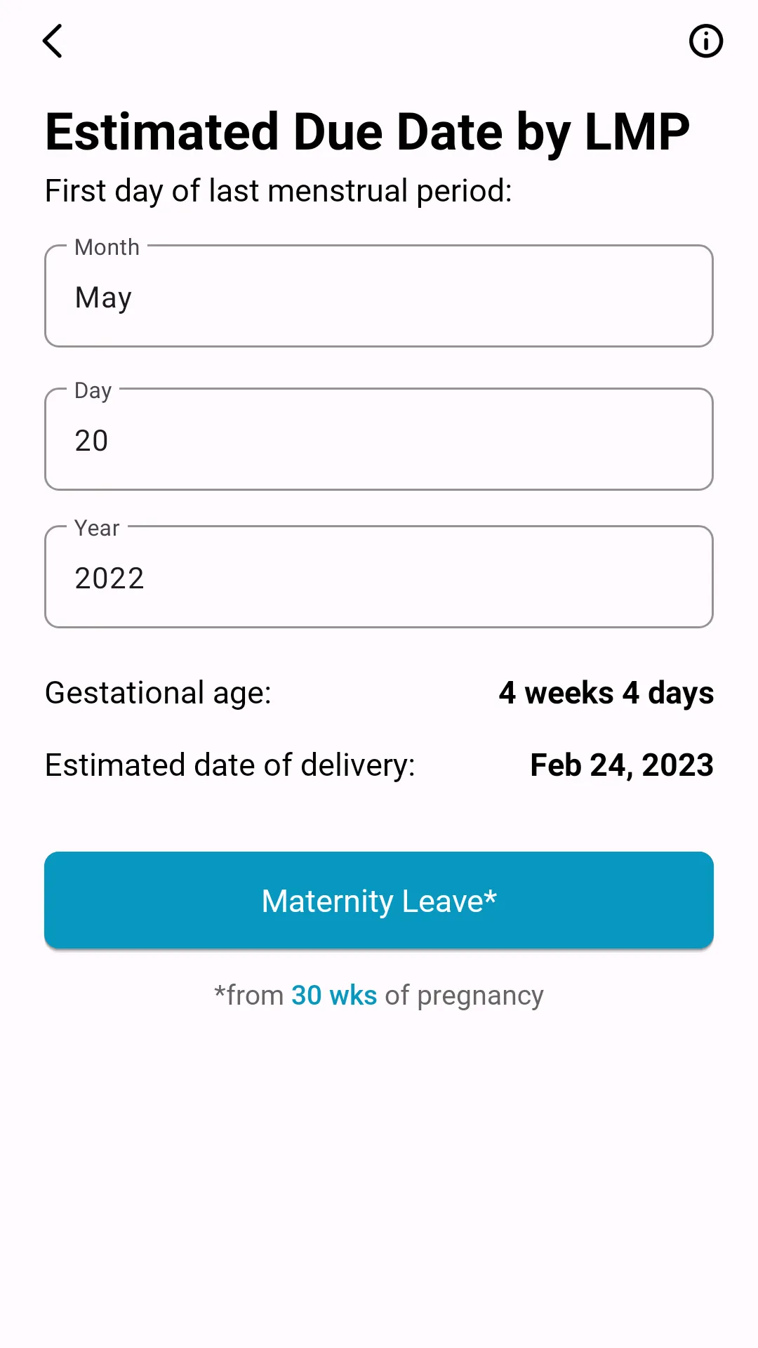 Obstetric Calculator | Indus Appstore | Screenshot