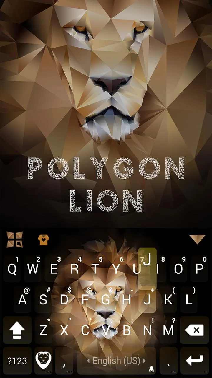 Polygon Lion Kika Keyboard | Indus Appstore | Screenshot