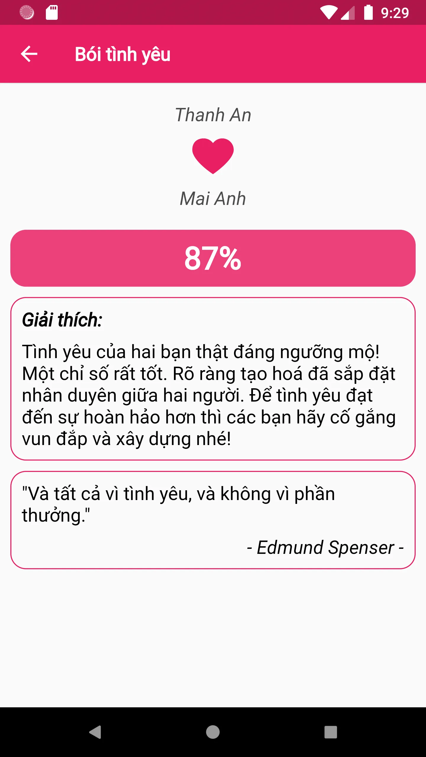 Bói Tình Yêu Theo Tên | Indus Appstore | Screenshot