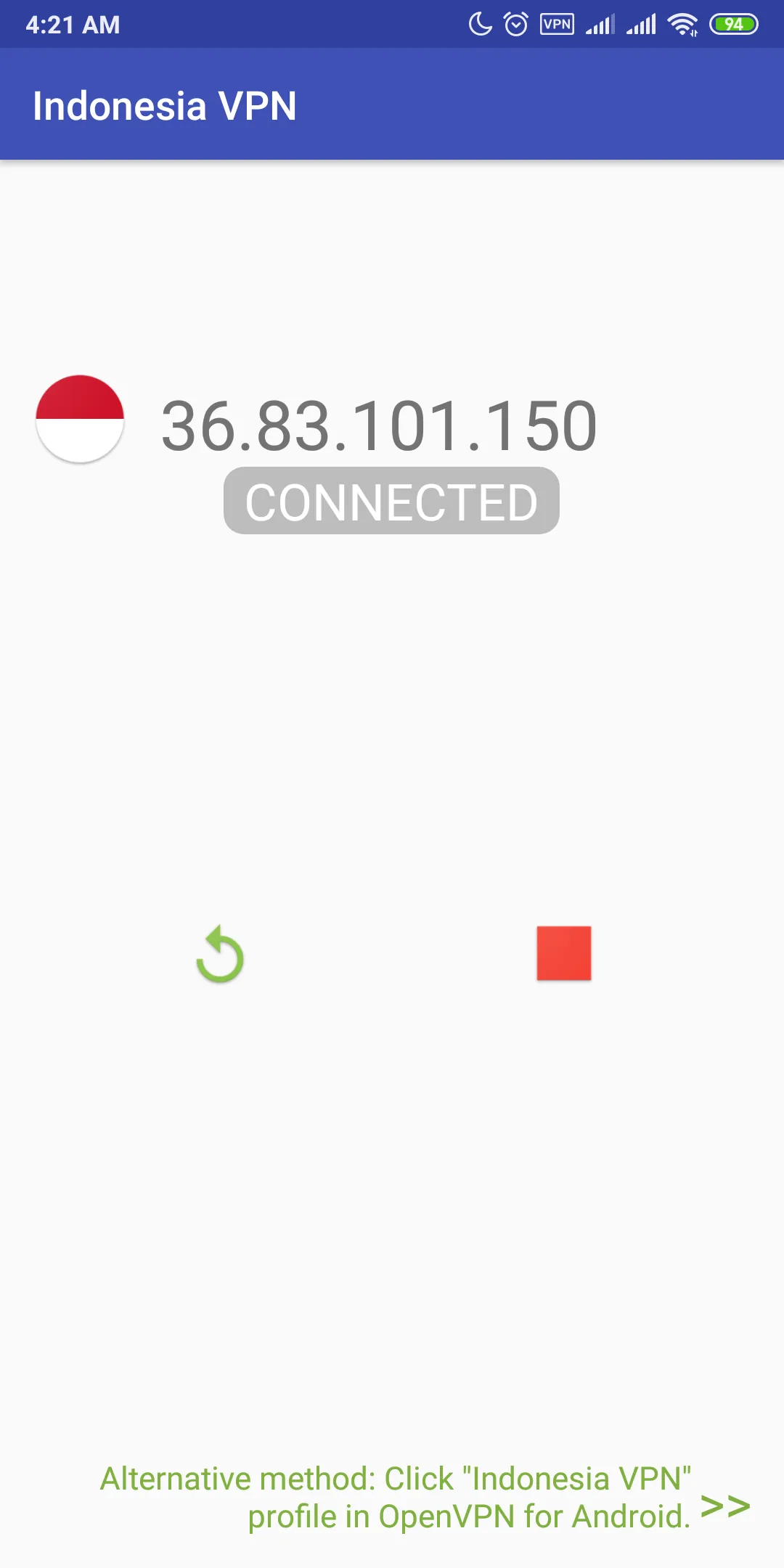 Indonesia VPN - for OpenVPN | Indus Appstore | Screenshot