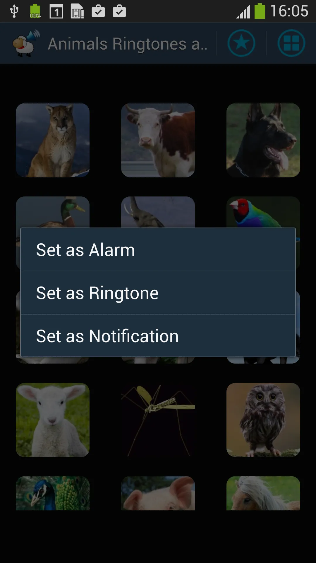 Animal Sounds Ringtones Alarm | Indus Appstore | Screenshot