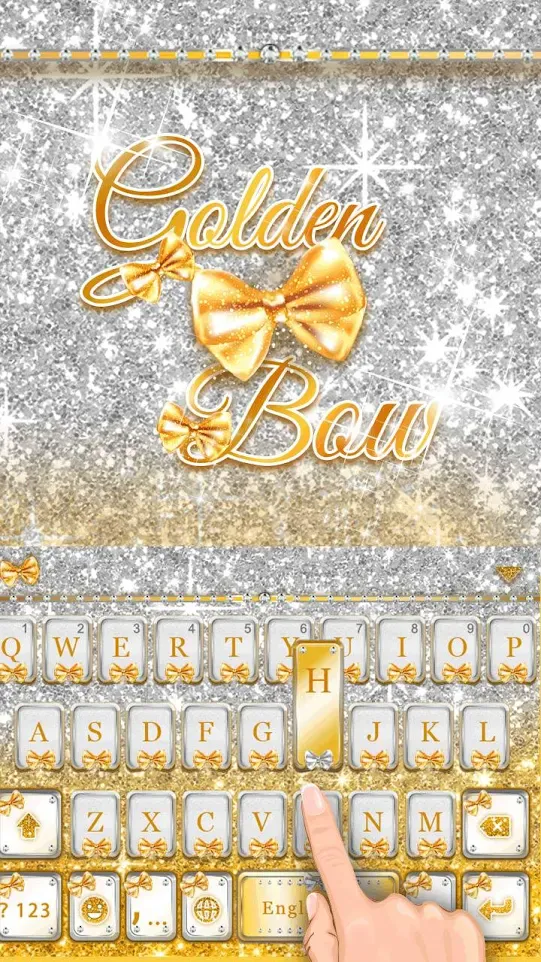 Golden Bow Keyboard Theme | Indus Appstore | Screenshot