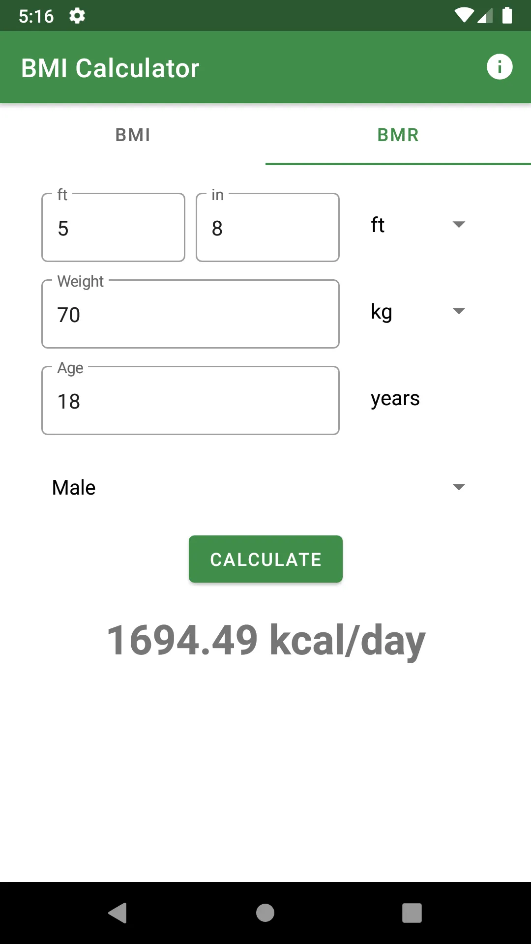 Complete BMI Calculator | Indus Appstore | Screenshot