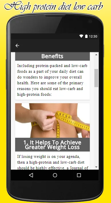 High protein diet low carb | Indus Appstore | Screenshot