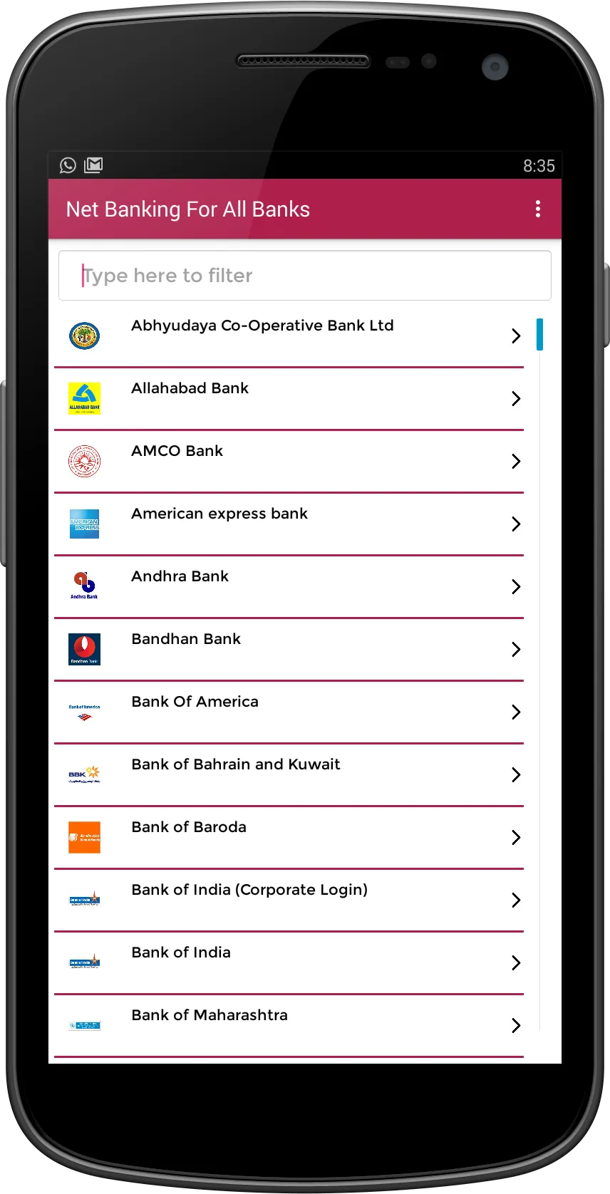 Netbanking app for india banks | Indus Appstore | Screenshot