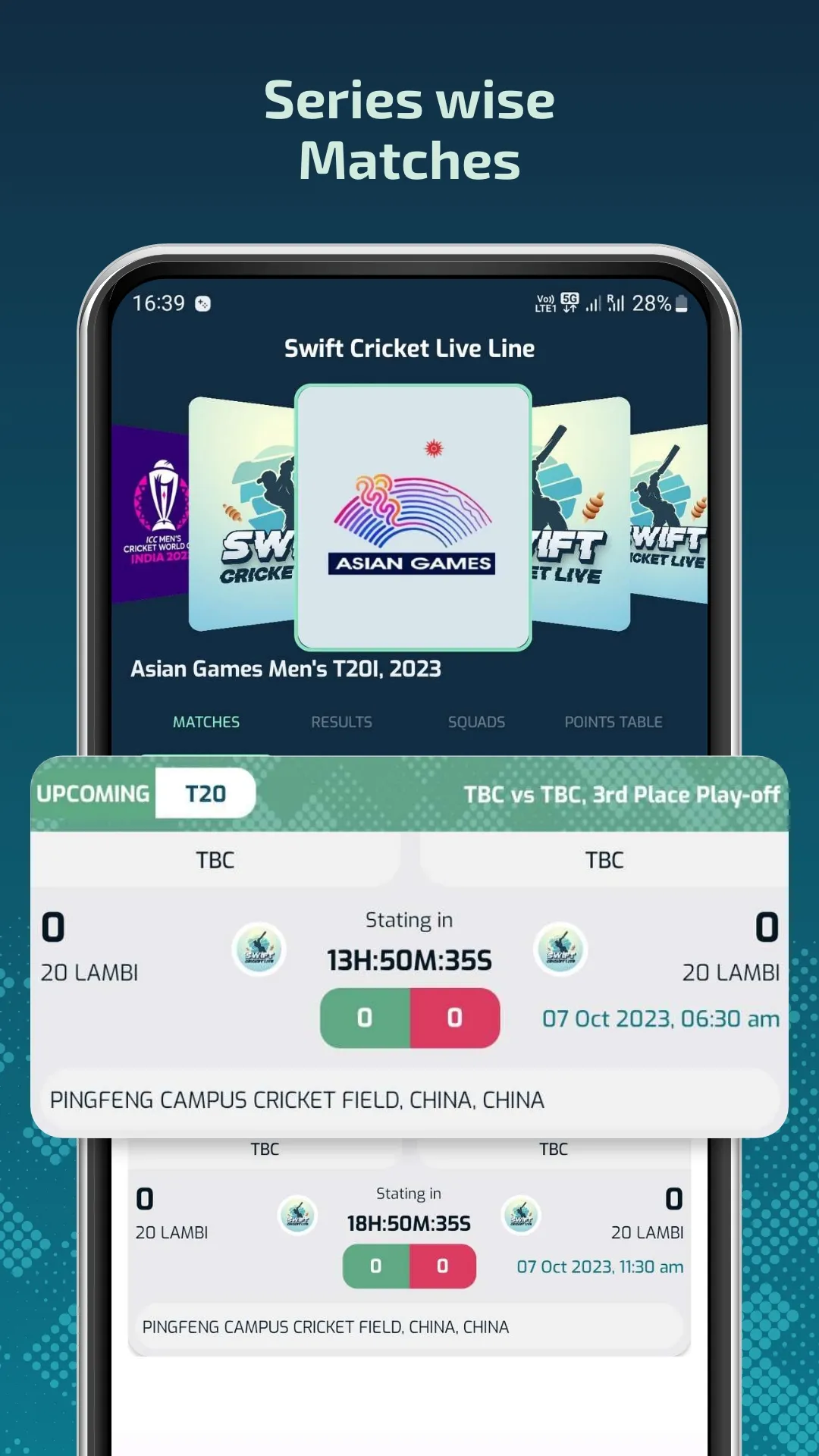 Swift Cricket Live Line | Indus Appstore | Screenshot
