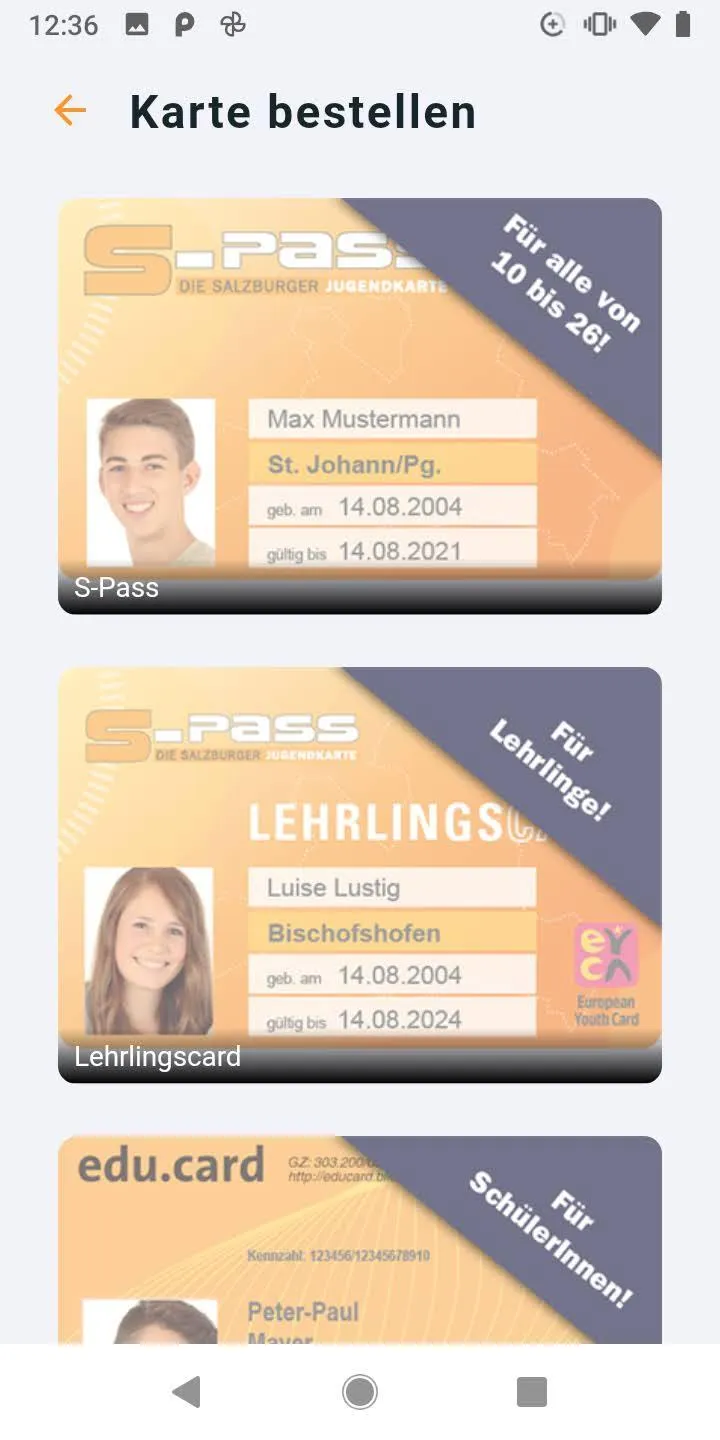 S-Pass. Salzburger Jugendkarte | Indus Appstore | Screenshot