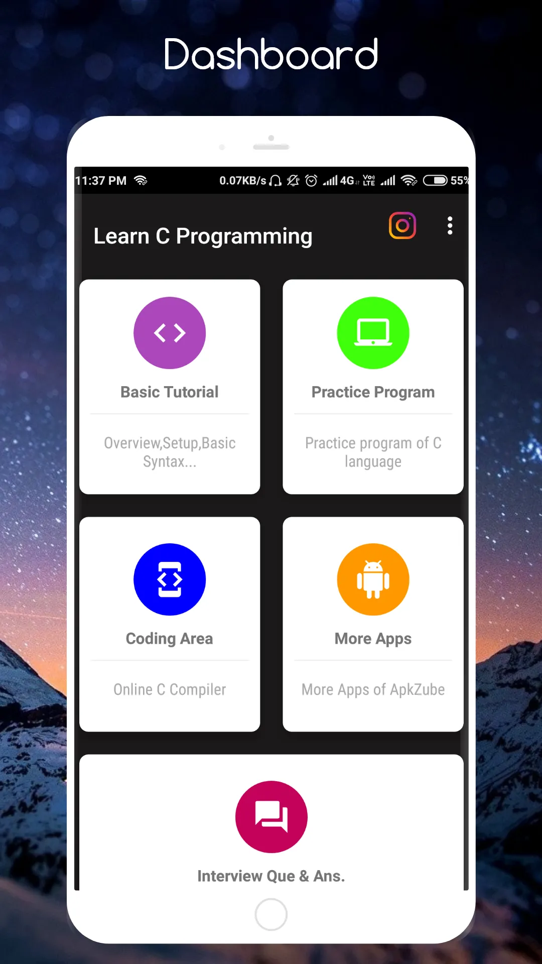 Learn C Tutorial by ApkZube | Indus Appstore | Screenshot