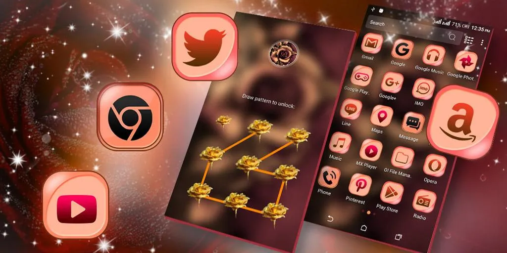 Artistic Rose Launcher Theme | Indus Appstore | Screenshot