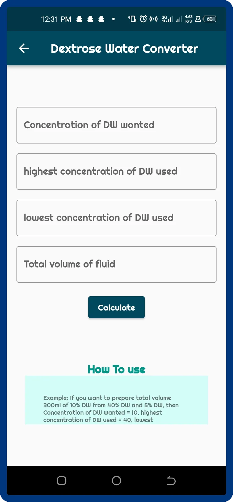 Fluid Calculator | Indus Appstore | Screenshot