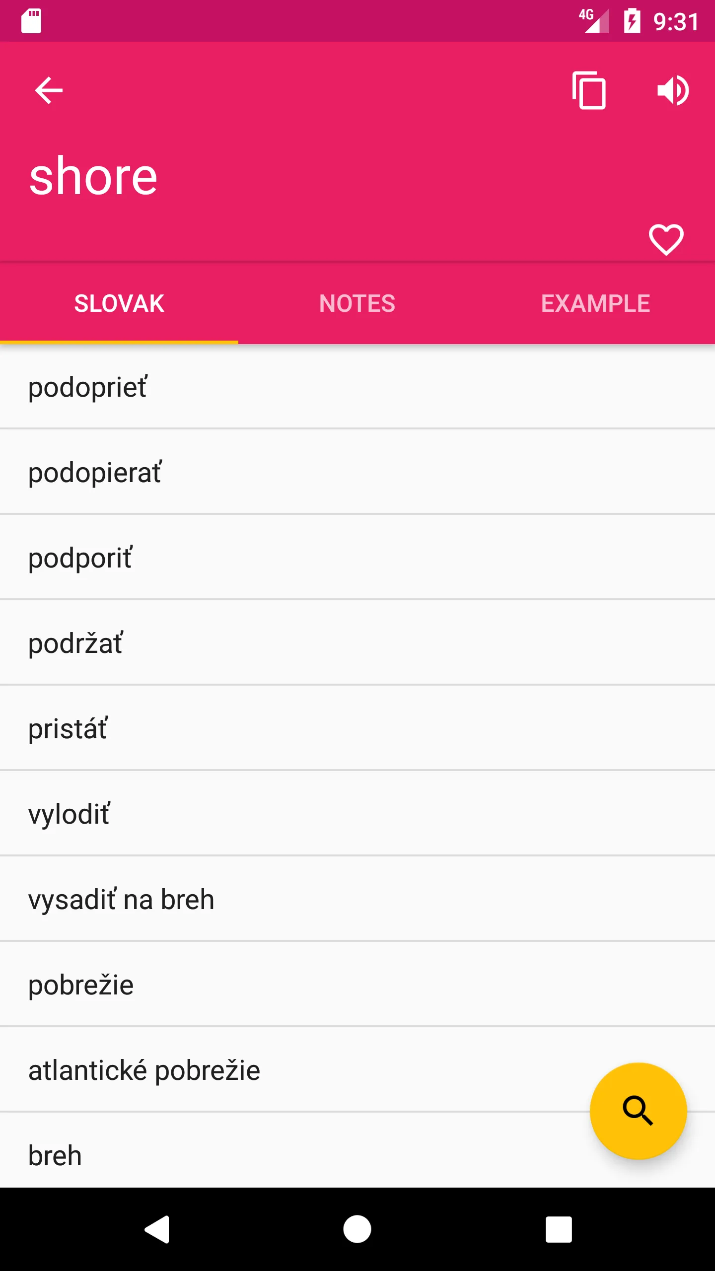 Slovak English Dictionary | Indus Appstore | Screenshot