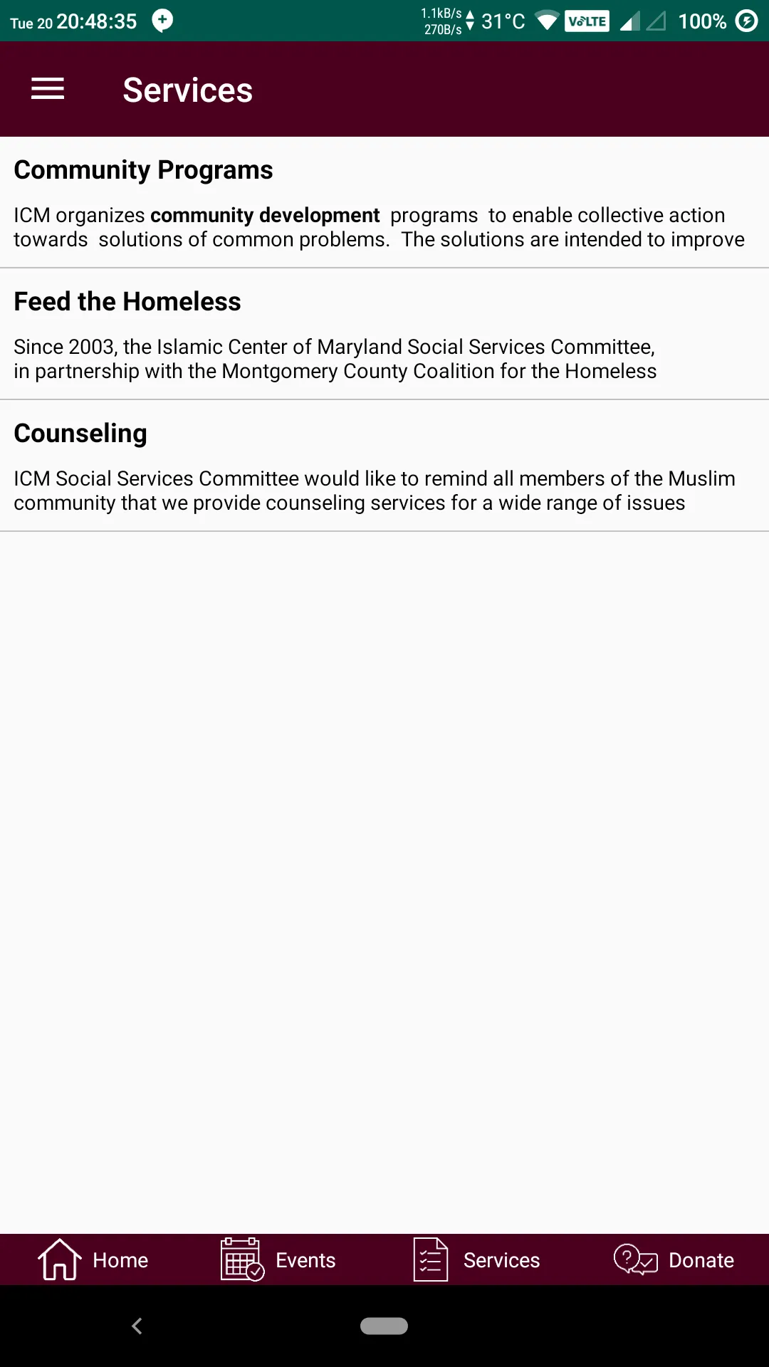 Islamic Center Of Maryland | Indus Appstore | Screenshot