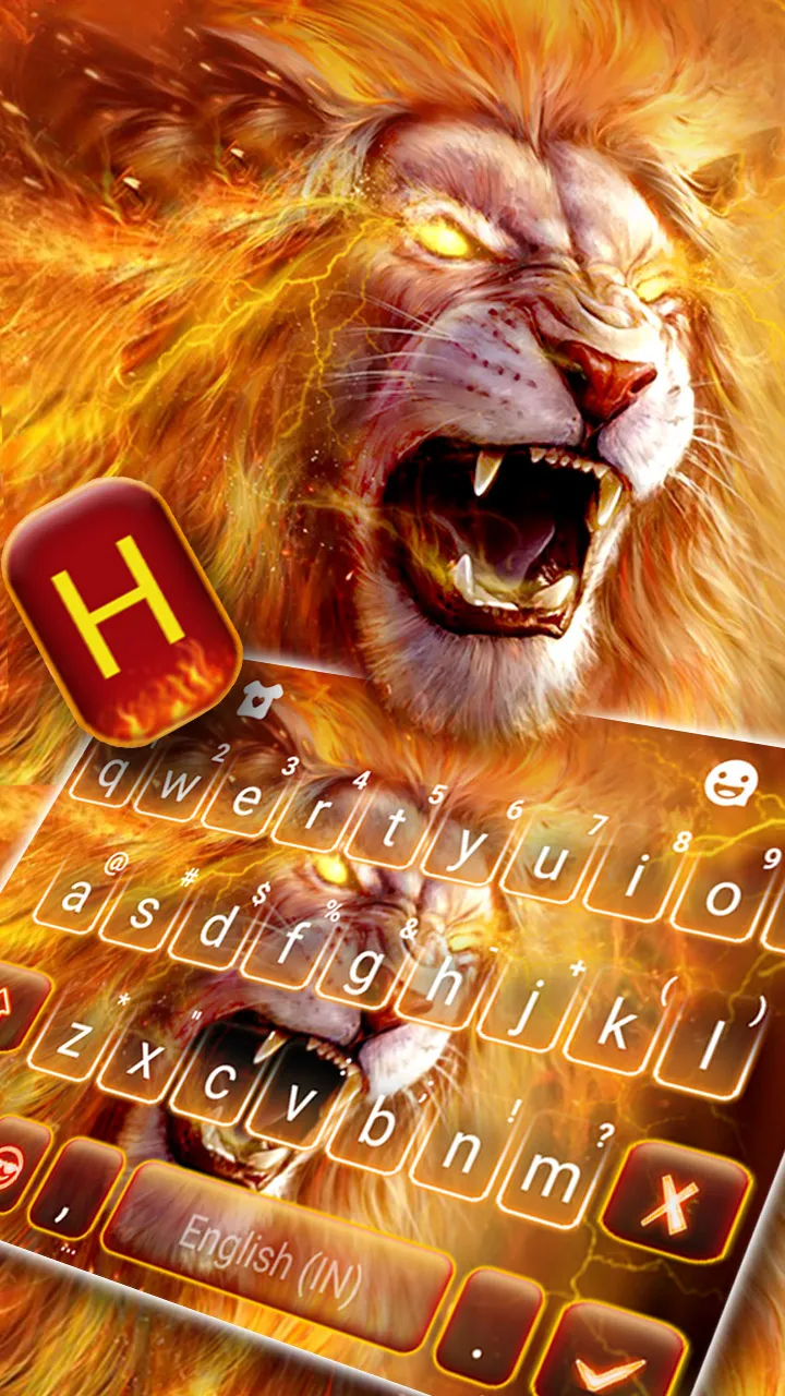 Roaring Fire Lion Theme | Indus Appstore | Screenshot