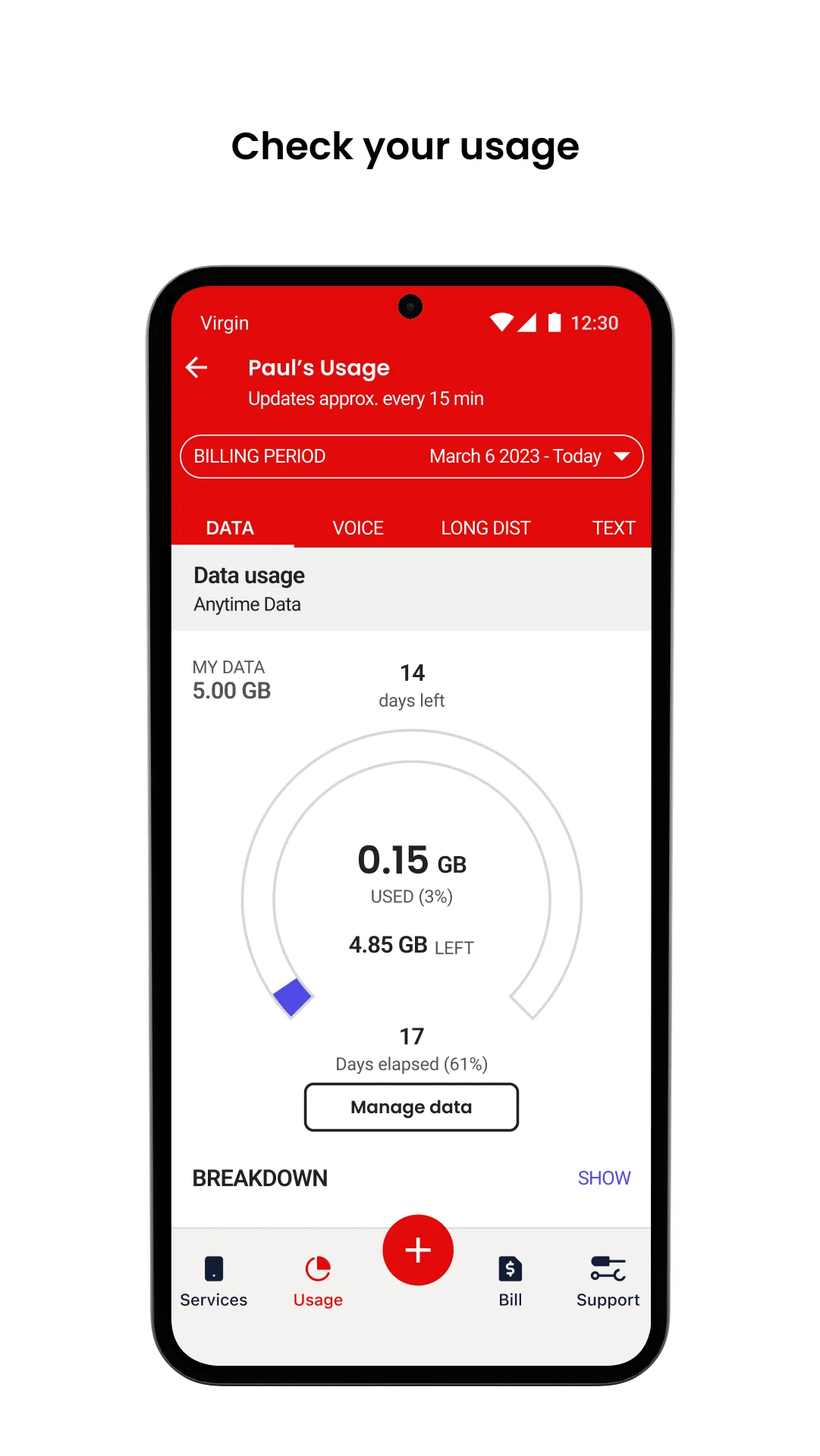 Virgin Plus My Account | Indus Appstore | Screenshot