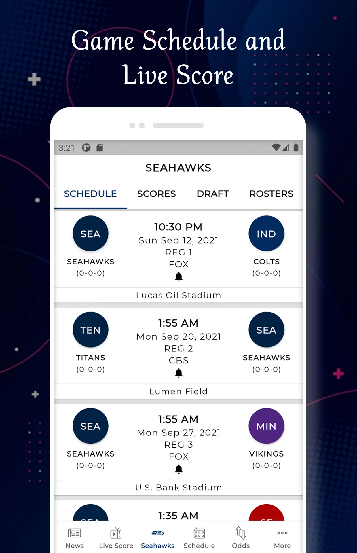 Seattle - Football Live Score | Indus Appstore | Screenshot