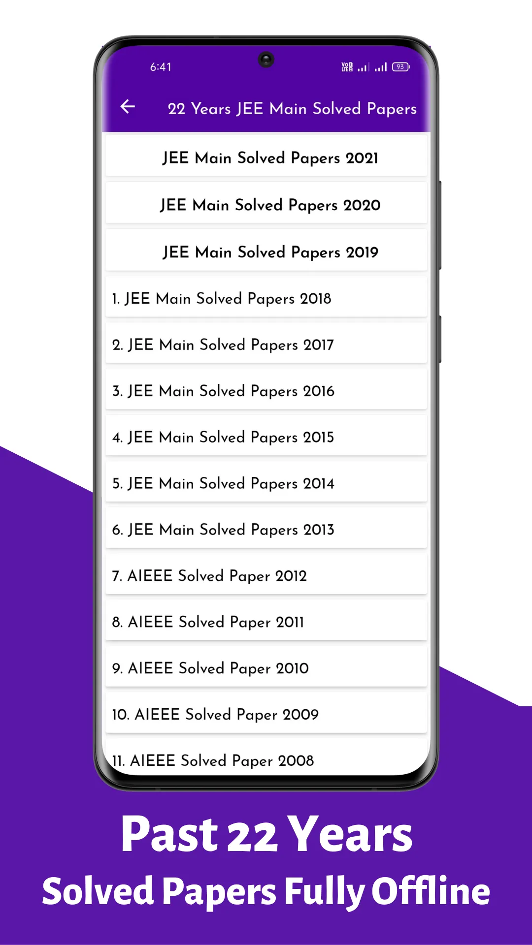 JEE Main Solved Papers Offline | Indus Appstore | Screenshot