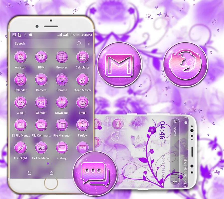 Purple Butterfly Theme | Indus Appstore | Screenshot