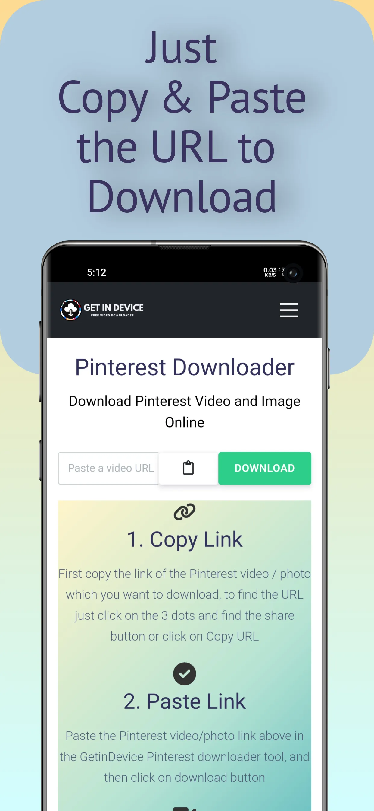 Video Downloader - GetinDevice | Indus Appstore | Screenshot