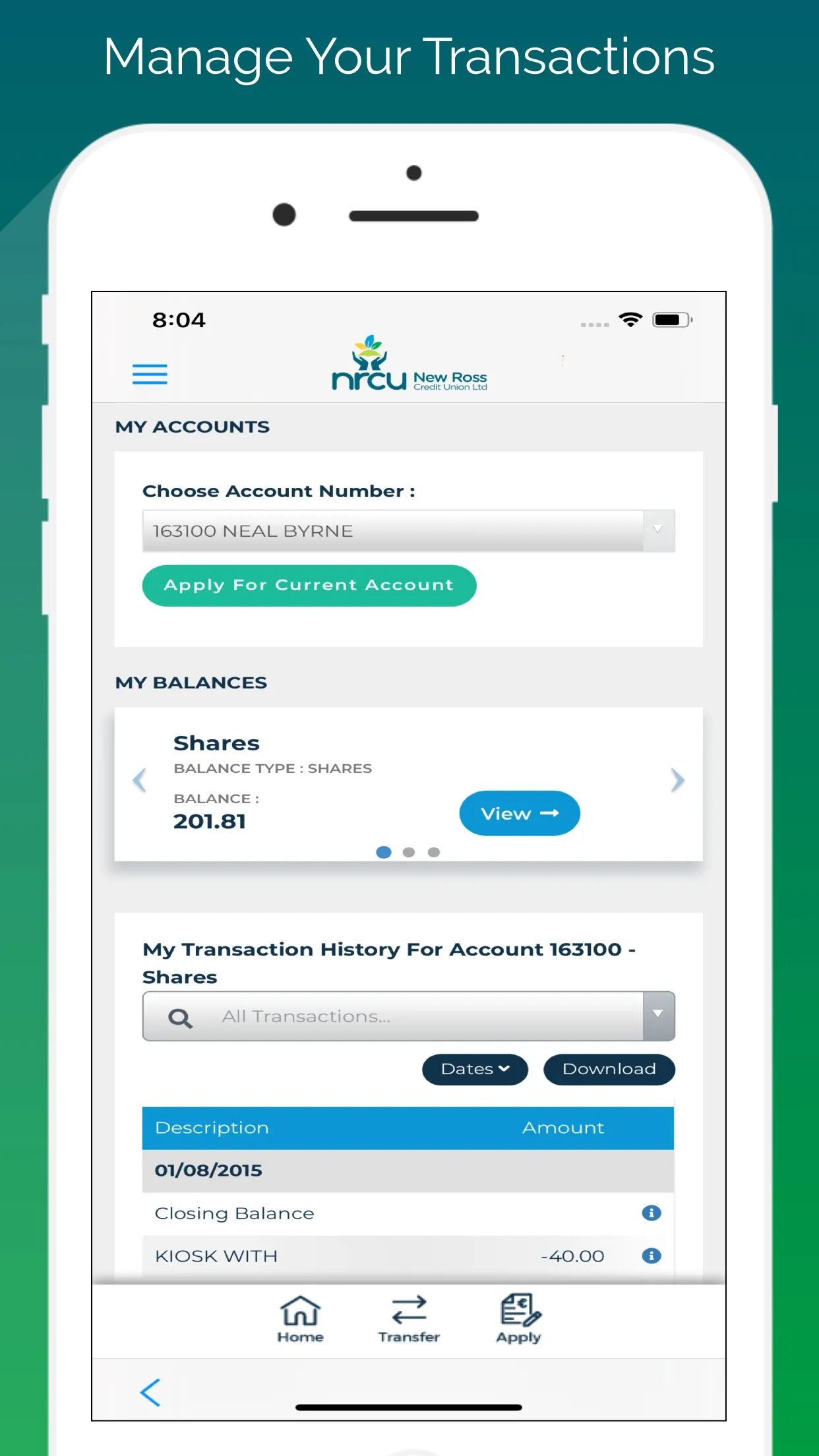 New Ross Credit Union | Indus Appstore | Screenshot