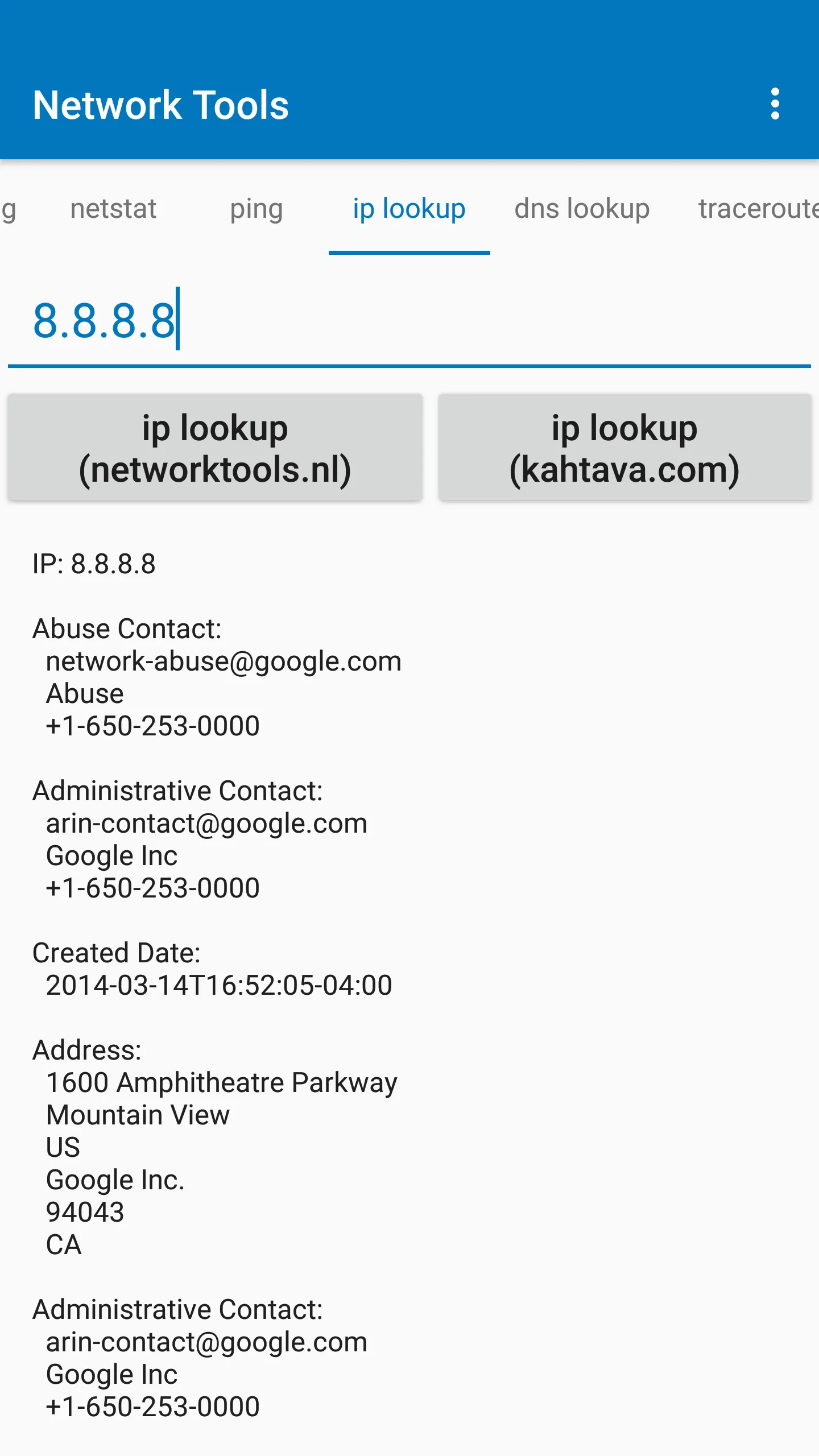 Network Tools - traceroute | Indus Appstore | Screenshot