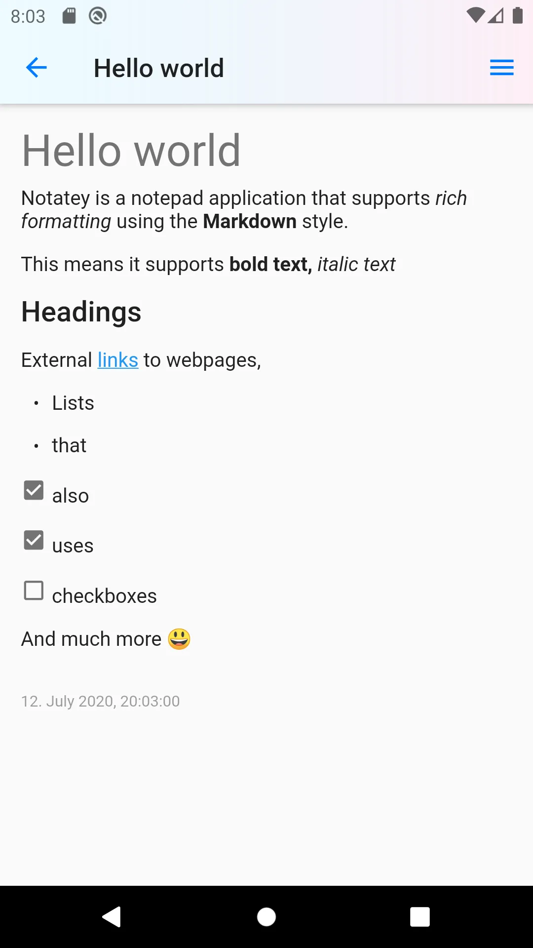 Notatey - Markdown notepad | Indus Appstore | Screenshot
