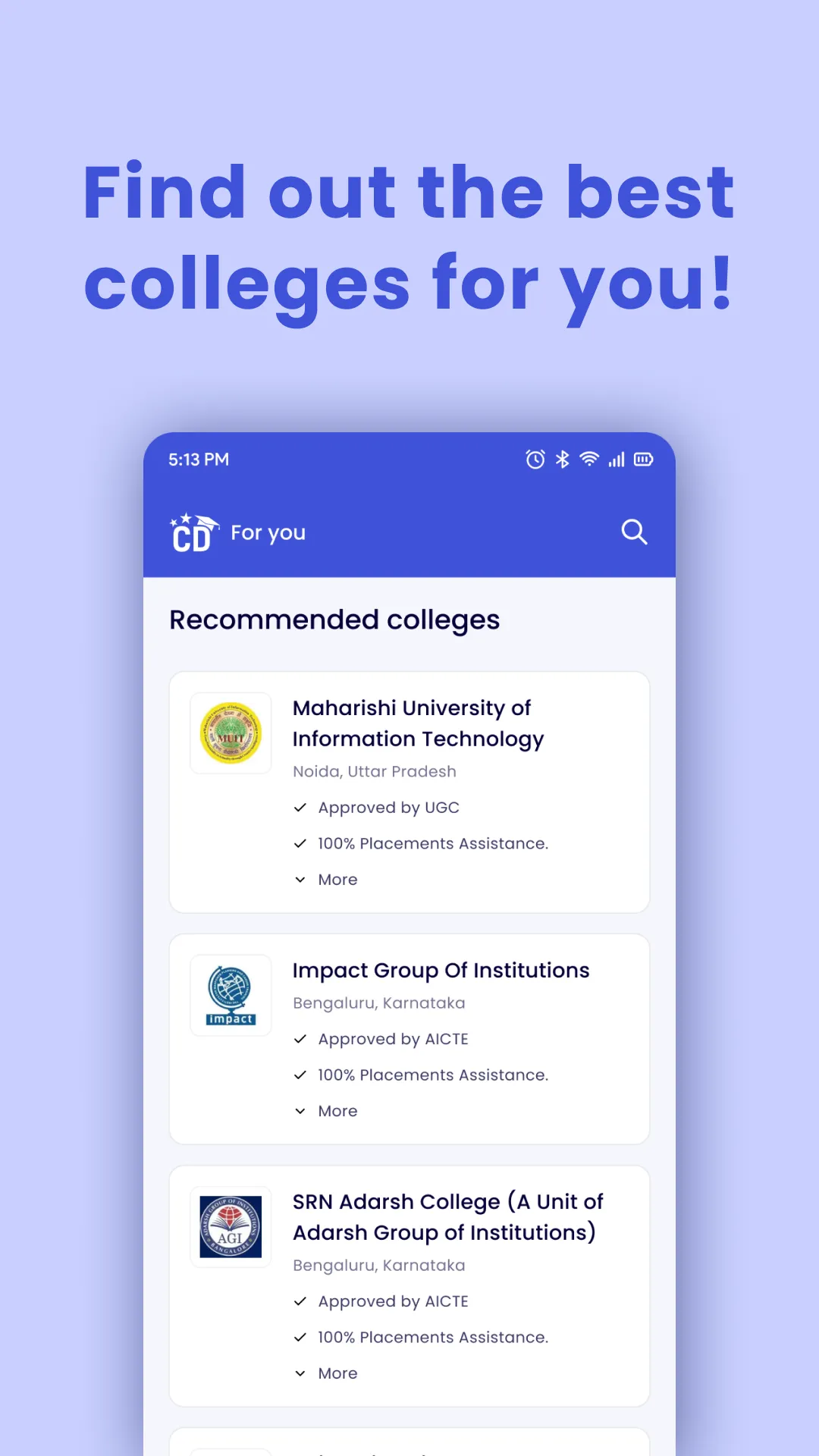 CollegeDekho | Indus Appstore | Screenshot