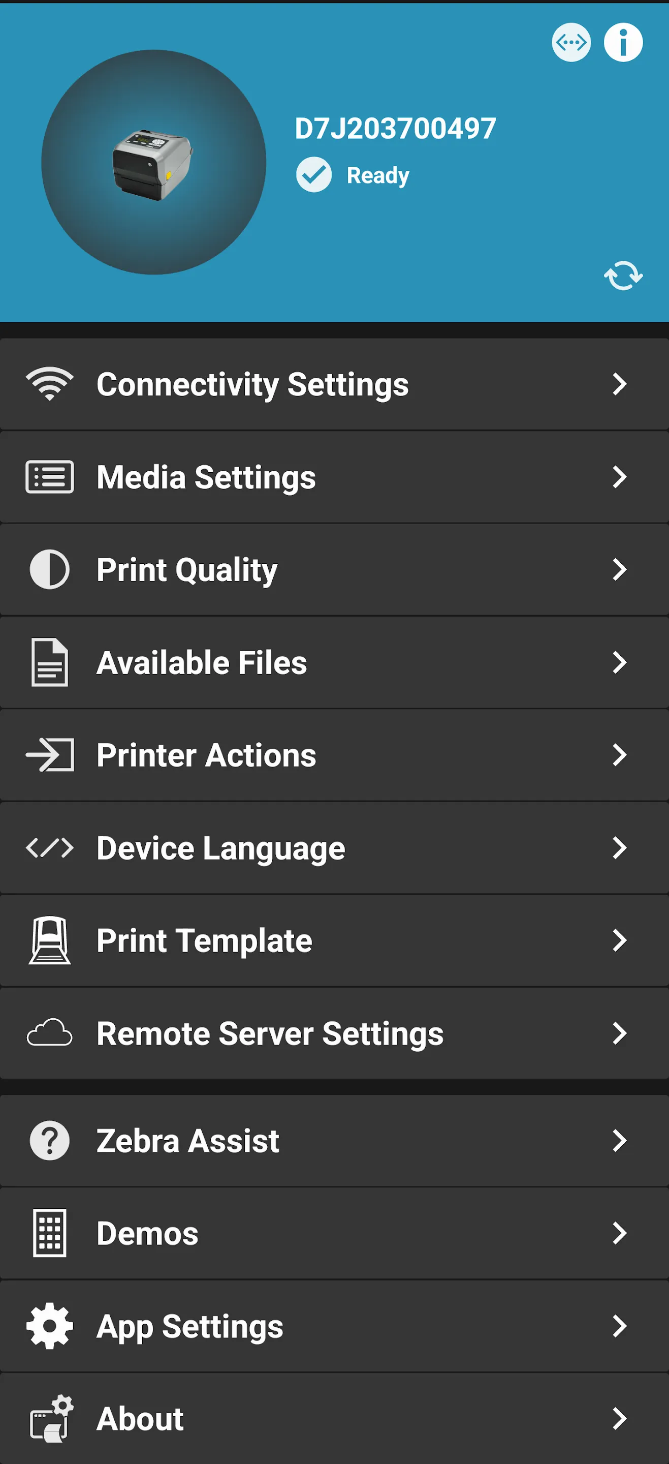 Zebra Printer Setup Utility | Indus Appstore | Screenshot