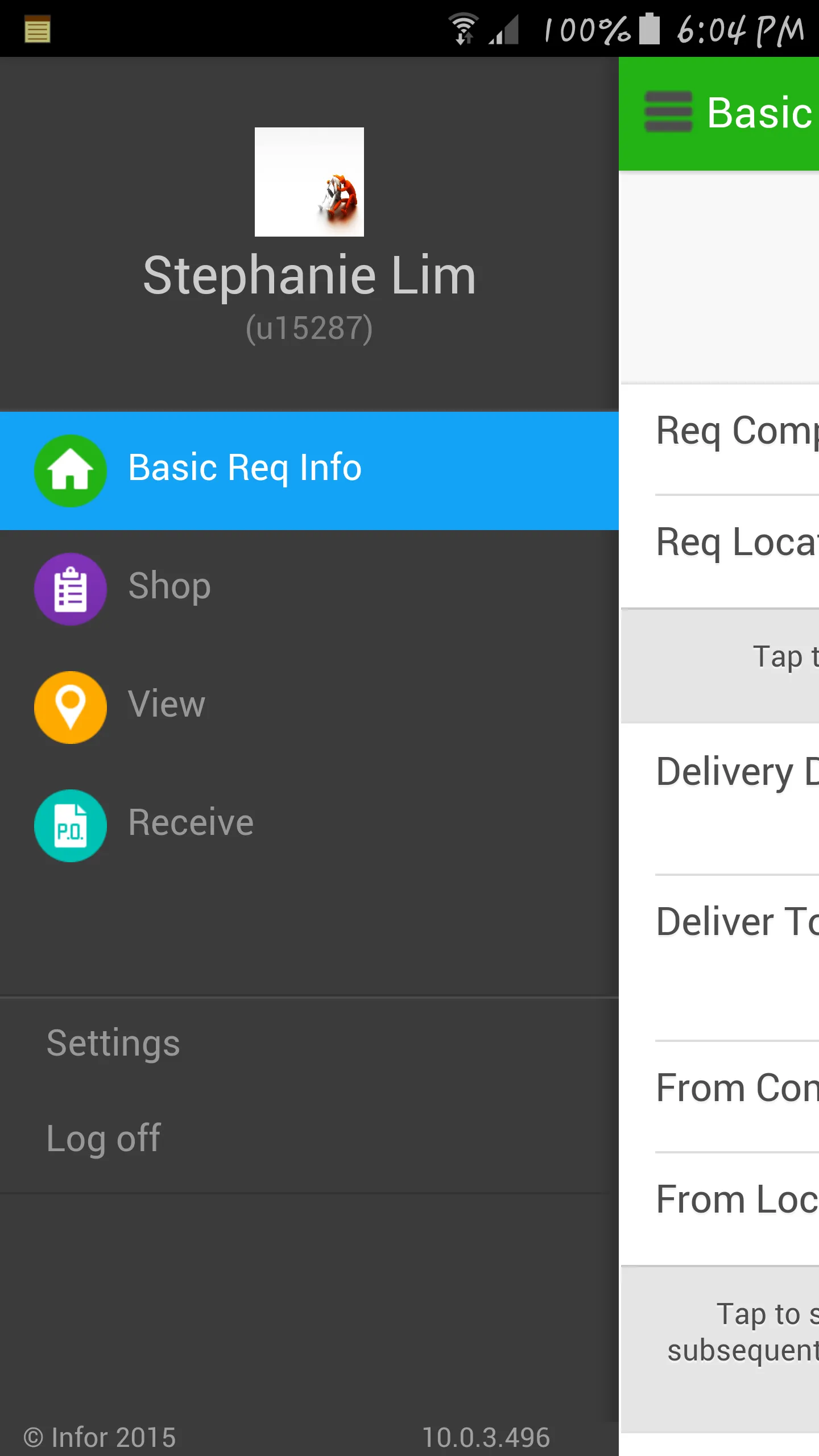 Infor Lawson Requisitions | Indus Appstore | Screenshot