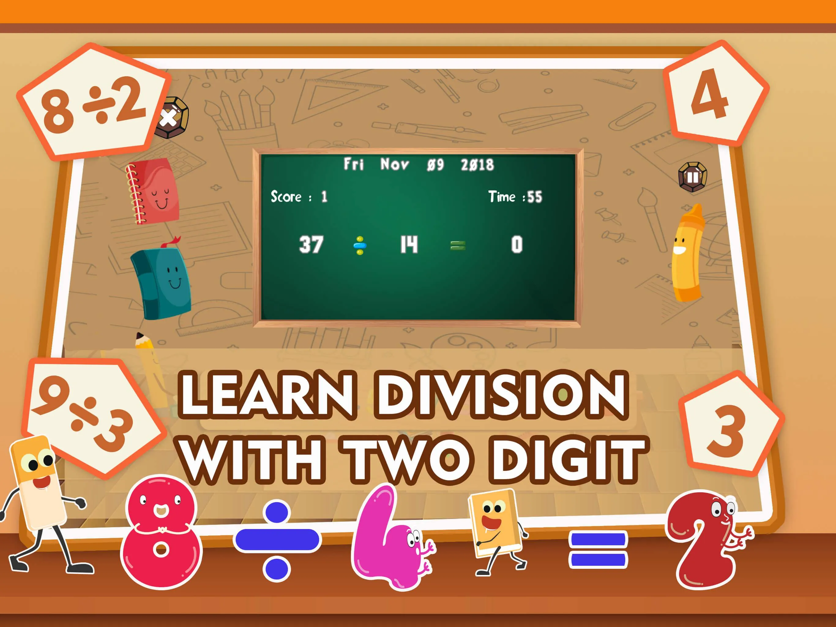 Learn Division Facts Kids Game | Indus Appstore | Screenshot