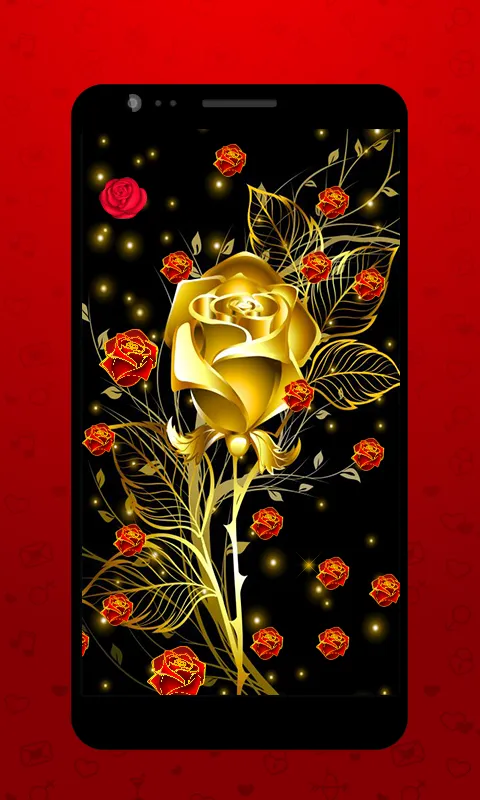 Golden Rose Live Wallpaper HD | Indus Appstore | Screenshot