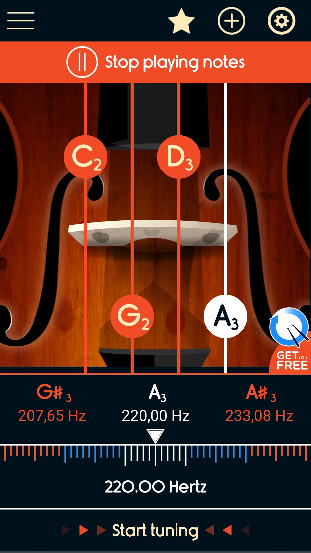 Master Double Bass Tuner | Indus Appstore | Screenshot