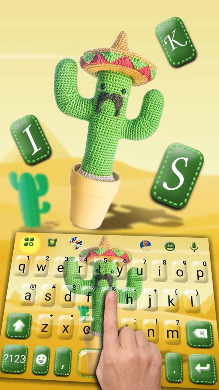 Knitted Cactus Keyboard Theme | Indus Appstore | Screenshot