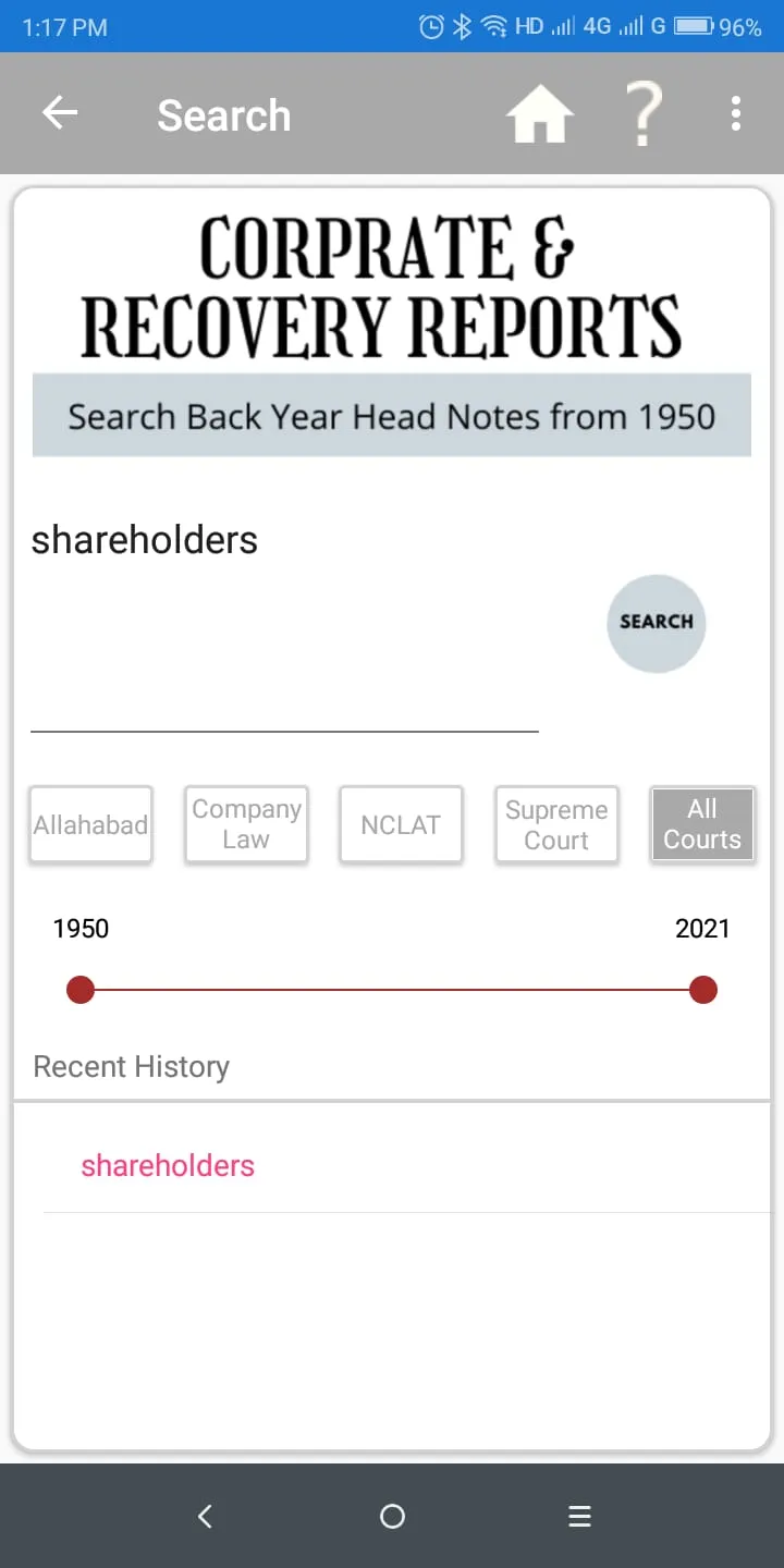 Corp. & Recovery Legal Reports | Indus Appstore | Screenshot