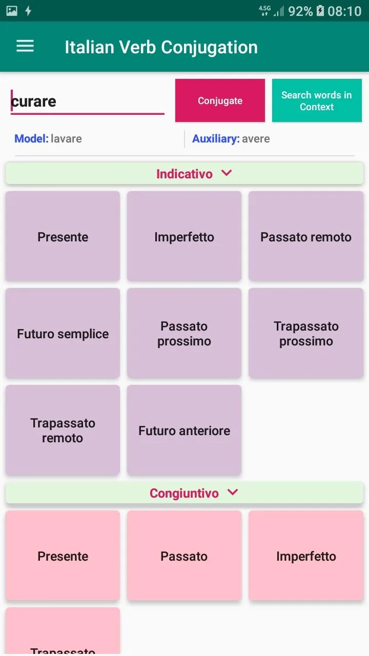 Italian Verb Conjugation | Indus Appstore | Screenshot