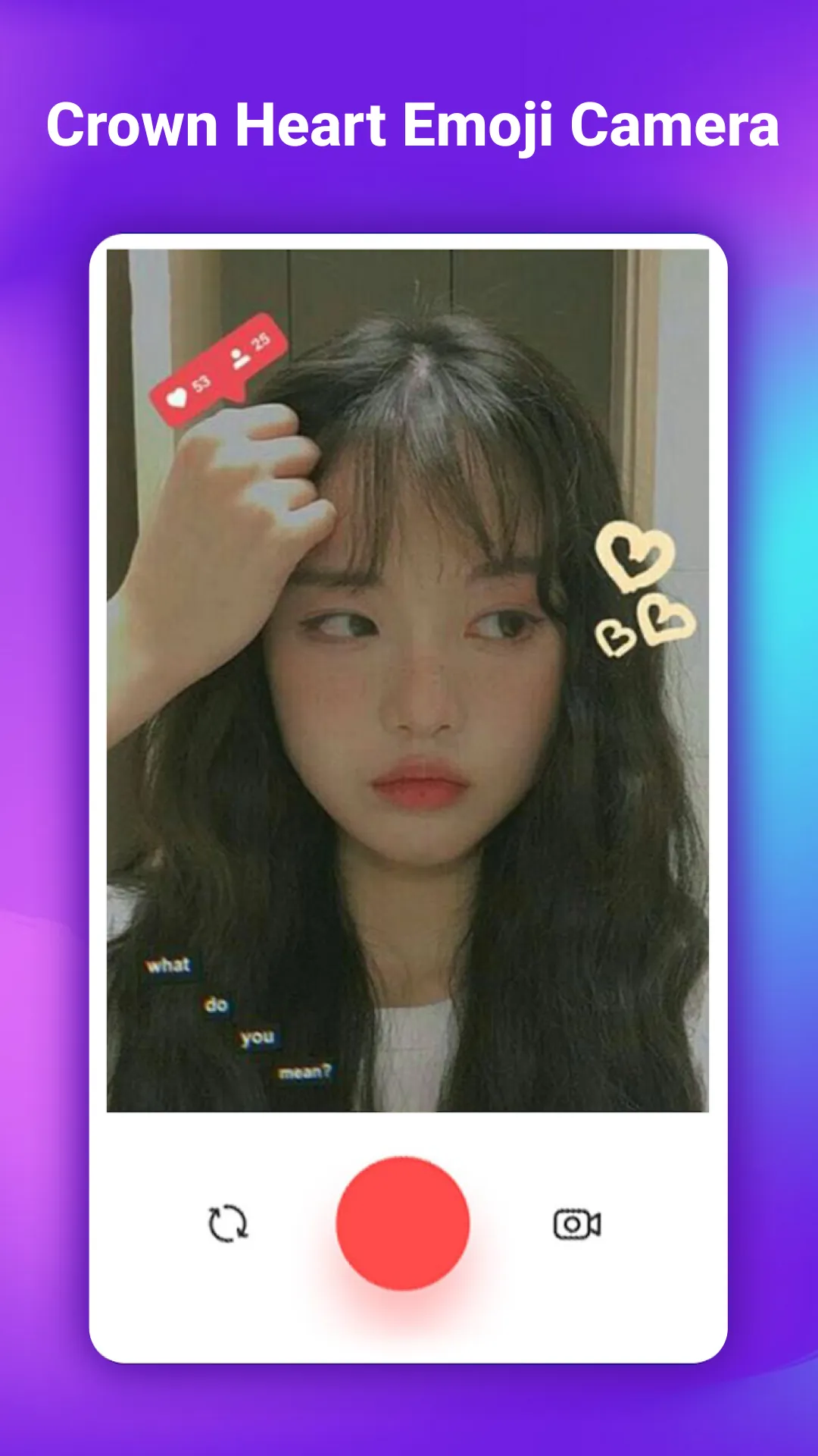 Crown Heart Emoji Camera | Indus Appstore | Screenshot