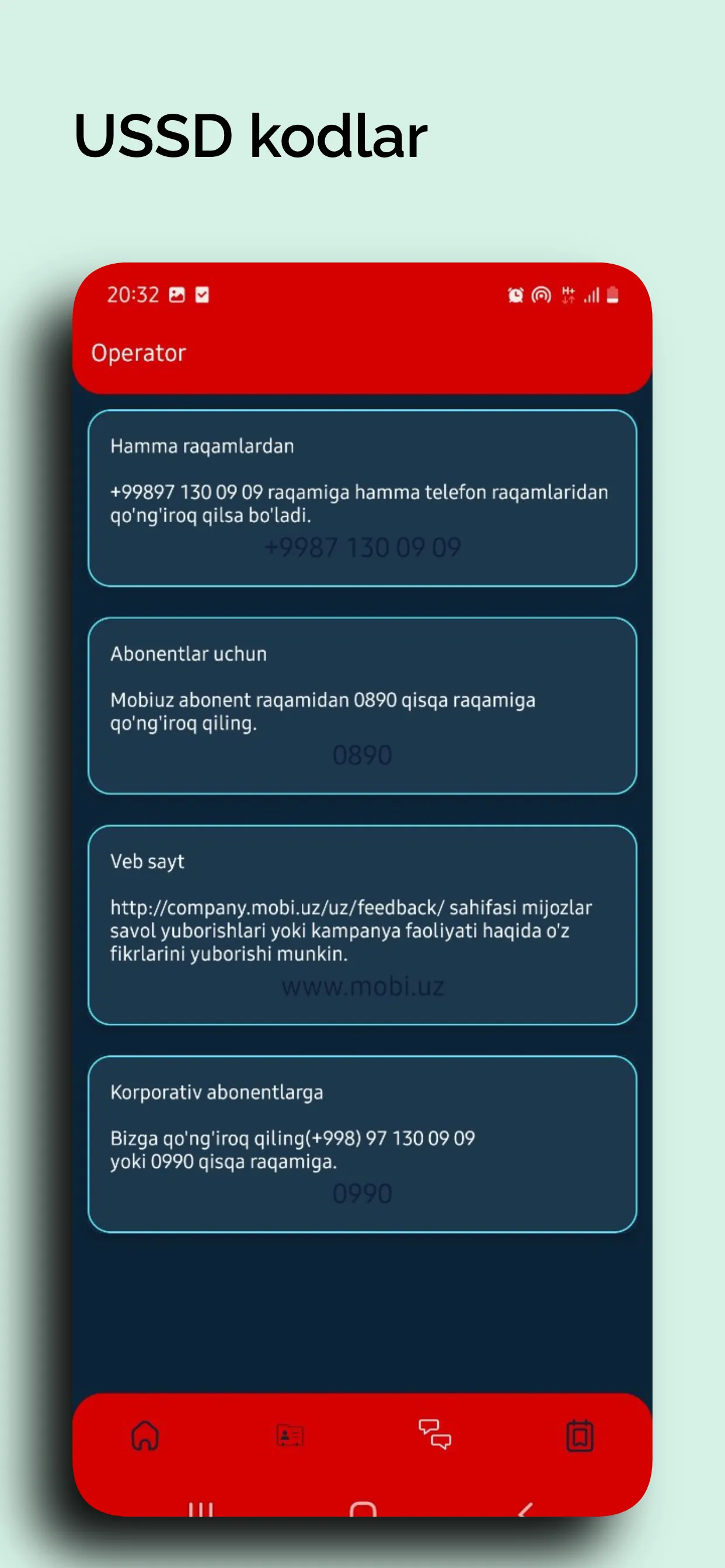 Kerakli Ussd kodlar | Indus Appstore | Screenshot